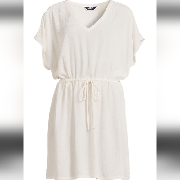 Lands' End Other - Land's End Short Sleeve Gathered Wist Kaftan Swimsuit Cover-up Women's Size XS-S